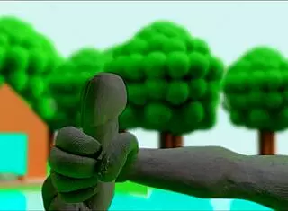 Claymation Character Engages In Intense Masturbation Scene