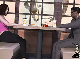 Puerto Rican bitch jerks off huge monster cock in interracial scene