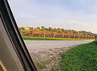 i convinced a skinny brunette stranger to grope my wet pussy while taking a public walk with my couple