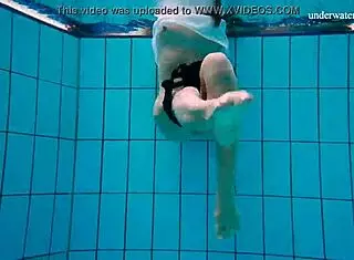 Horny Teen Strips Naked Fast by Pool Showing Sexy Body