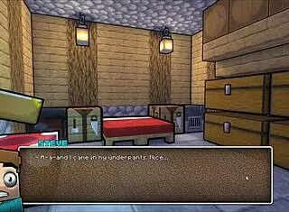 yo, steve bangs a sexy watermelon in hornycraft parody hentai game!