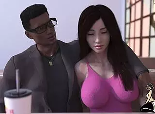 Puerto Rican bitch jerks off huge monster cock in interracial scene