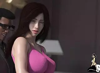 Puerto Rican bitch jerks off huge monster cock in interracial scene