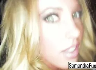 Samantha Teases With Sensual Solo Play