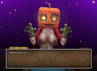 yo, steve bangs a sexy watermelon in hornycraft parody hentai game!