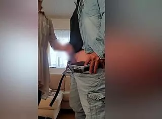 Japanese Milf Handjob Leads to Creampie