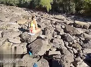 Latina Fucks Voyeur by River