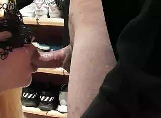 Blonde sucks monster cock and swallows cum