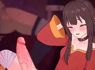 Megumin and Aqua Clash in Wild Futanari Action