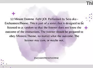 In this femdom session, she gives joi and cei instructions