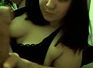 She with big tits gags on my monster cock, then receives a cum facial