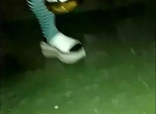 Crossdresser fucks small woman with crazy tits!