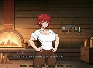 tomboy redhead femdom creampies in hot forge hentai game