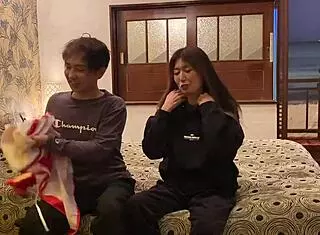 Married woman feels excited in cosplay, deepthroating to creampie on Halloween