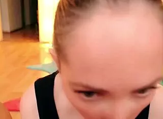 Candymay's big dick and balls licking scene with a big black cock enthusiast