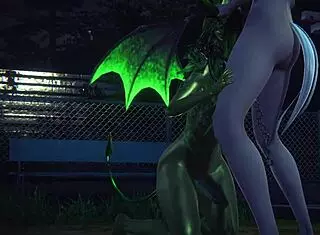 i love this kinky dragon fucking the tanuki in the park.