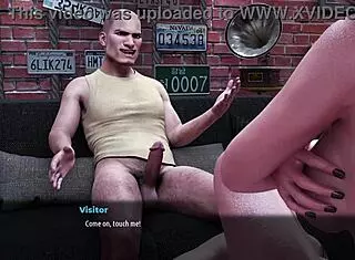 monica gives footjob and rubs cock in fashion business 15