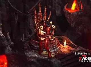 Devil's Playful Encounter with Hot Girl in Hell