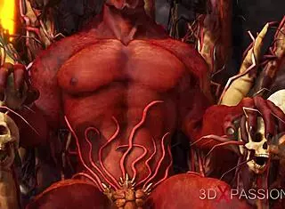 Devil's Playful Encounter with Hot Girl in Hell