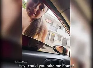 Latina Whore Bent Over for Intense Assfucking and Blowjob After Asking for a Ride Home.