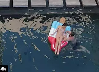 Carolina sweets gets her pussy stretched poolside