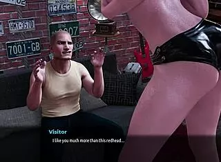 monica gives footjob and rubs cock in fashion business 15