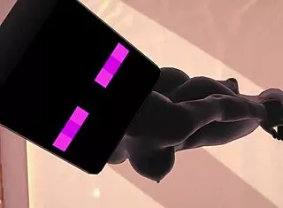 Girlfriend dresses completely as enderman to play in bed hentai 3d minecraft