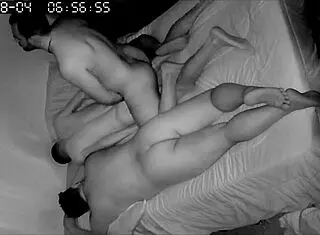 Chubby cuckold watches black friend assfuck his girlfriend bareback on bed