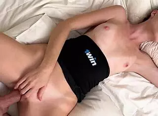 wow, my stepsister won the championship and now she's getting that monster cock as her reward, cumshot all over her petite ass