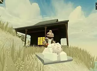 in this roblox-inspired video, beautiful slut takes monster cock deep in ass and throat