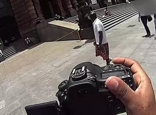 Chubby BBW Mica travels and meets two men with big cocks showing her city wonders.