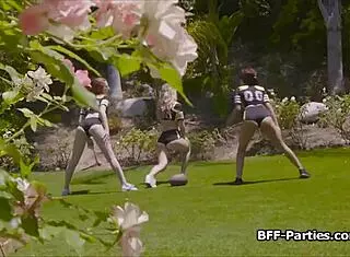 You hold the camera while I fuck these teen football chicks
