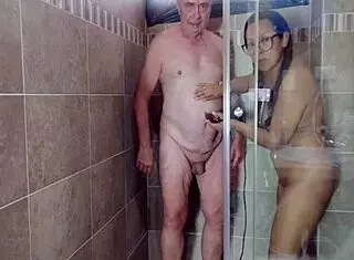 Hot Sexy Shave in Shower Close-Up with Agarabas and Olpr