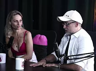 Aline and Flávio discuss viagra and sex in sheer red lingerie