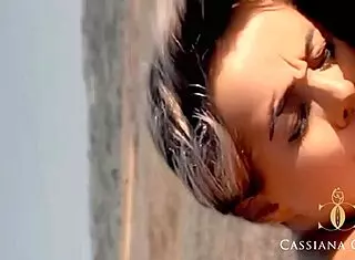 She went to a party, met two handsome men, brought them home for a threesome with oral and handjob.