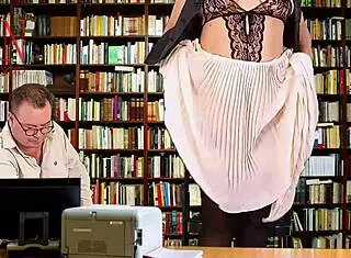 naked library giantess manager seduces boss with pussy tits cunt