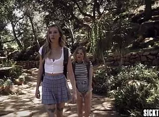 teen 18+ lesbian chicks haley reed and coco lovelock suck guy's big hard dick