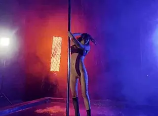 Monika Fox strips and gets fucked in the rain