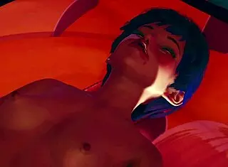 3d animated lesbian girls engage in intense pussy licking and fingering in hentai cartoon