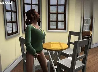 Teen catches bbc roommate naked and fucks him in kitchen