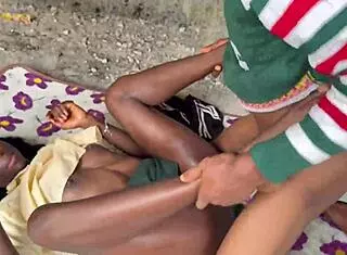 i caught this sexy teen student masturbating in the bush