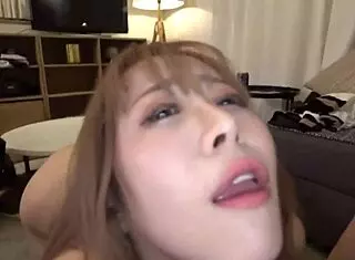 Asian gal cowgirl sex first part