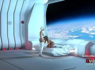 i'm the sexy sci-fi dickgirl android playin with a hot woman in space