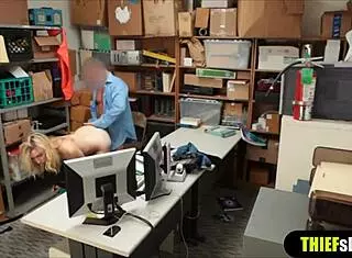 Blonde Shoplifter Feels Intense Pleasure as Her Pussy Gets Filled with Hot Cum
