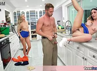 my stepdaughters and i have a free use pussy afternoon with my cock