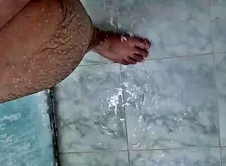 cute twink cleans his dick for the neighbor to suck in homemade video