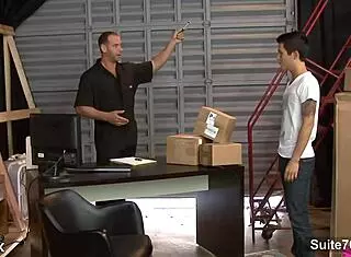 Excited Gays Sucking Monster Cocks At Work