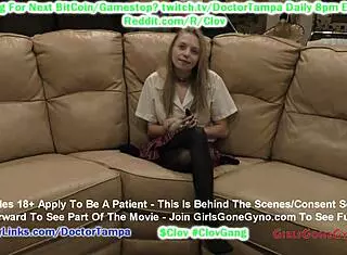 Ava Siren undergoes first gyno exam with doctor Tampa using speculum