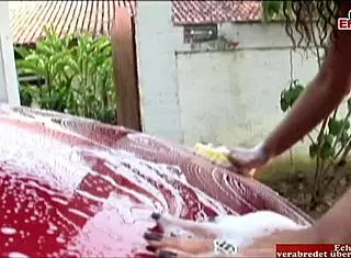 ebony babe with big natural tits gets outdoor bbc fucking and facial