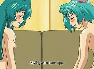 Twin Hentai Babes in Uncensored Lesbian Threesome Creampie Action